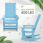 GREENVINES Outdoor Rocking Chair Set | 3-Piece | 2 Rocking Chairs - Image 3