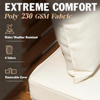 Idzo Lucille Updated 800lbs Capacity Acacia Patio Loveseat, FSC Certified 2 - Image 5