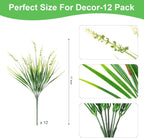 Artificial Faux Plants Flowers for Outdoor Decorations, Fake Monkey Grass for - Image 7