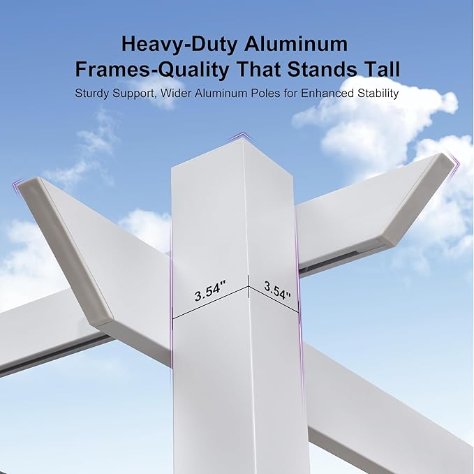PURPLE LEAF 10' x 13' Aluminum Outdoor Pergola Retractable Pergola - Image 7