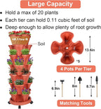GameXcel Vertical Planter 7 Tier Stackable Planters Garden Planters Strawberry - Image 5