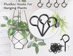 PlusRoc 40 Pack Ceiling Hooks for Hanging Plants Outdoor String Lights Heavy - Image 2