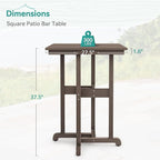 37.5" H Outdoor Bar Table，HDPE Bar Height Table - Image 3