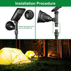 JSOT Solar Spot Lights Outdoor Waterproof, Outdoor Landscape Spotlights Flood - Image 6