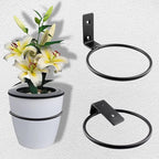 2 Pack 6 inch Flower Pot Holder Ring, Flower Pot Holder Ring Wall Mounted Set - Image 6