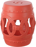 JONATHAN Y TBL1022G Lucky Coins 16" Chinese Ceramic Drum Indoor/Outdoor Garden by JONATHANY