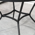 Outsunny 35" Round Outdoor Patio Bistro Dining Table, French Cafe Style - Image 8