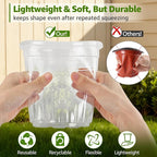 MIXC Clear Nursery Pots with Drainage Holes, 7/5/4/3.5 Inch Reinforced - Image 2