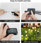 Solar Garden Lights Outdoor Waterproof, 6 Pack 48 LED Swaying Light Firefly - Image 5