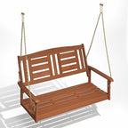 Furinno TIOMAN Porch Swing, 2-Seater Outdoor Hanging Wooden Swing - Image 5