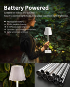 KDG 2 Pack Cordless Table Lamp, Portable LED Desk Lamp, 5000mAh Battery Operated - Image 4