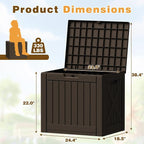 Flamaker Resin Deck Box 40 Gallon Waterproof Outdoor Indoor Storage Box - Image 7