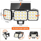 WdtPro Solar Lights Outdoor Flood Light 3 Pack, 3500LM Bright Motion Sensor - Image 8