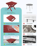 SERWALL Folding Outdoor Side Table Set of 6, Adirondack End Table - Image 7
