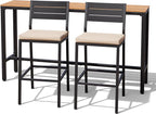 Crestlive Products Outdoor Bar Table and Chairs Set, 3 Piece Outside Patio Bar - Image 9