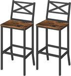 Bar Stools, Kitchen Breakfast Bar Chairs, Easy Assembly, by MAHANCRIS