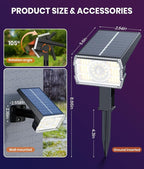 8-Pack Solar Spot Lights Outdoor Multicolor IP67 Waterproof RGB - Image 5