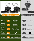 Chihee Hammock for Stand 9.8ft x 4.9ft Soft Cotton Hammock Holds Up to 660lbs - Image 7