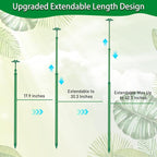 Extendable Plant Stakes, Length Scalable from 17.9IN to 42.3IN Plant Support - Image 4