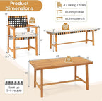 Tangkula 6 Piece Patio Dining Set - Image 9