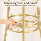 LASZOLA 3 Tier Gold Metal Plant Stand - Image 7