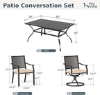 PHI VILLA 7 Pieces Outdoor Dining Set - Image 9