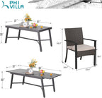 PHI VILLA 9 Piece Outdoor Dining Table Set - Image 9