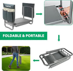 TomCare Garden Kneeler and Seat 10.64” Wider Larger Soft Kneeling Pad Garden - Image 6