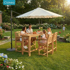 Ciokea 3 Pcs Outdoor Bar Height Table Set, Heavy-Duty All-Weather HDPE Patio - Image 2
