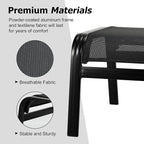 Patio Footstools Outdoor Foot Rest Aluminum Patio Ottomans Portable Seat Wicker - Image 4