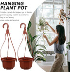 YARNOW 10 Pack Plastic Hanging Planters - Image 7