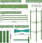 Halatool 2 Pack Tomato Cages for Garden, Garden Stakes Tomato Trellis for Pots - Image 2