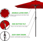 AreShark 9 FT Patio Umbrella for Outdoor, Outdoor Umbrella - Image 2