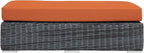 Modway Summon Wicker Rattan Outdoor Patio Sunbrella® Fabric Rectangle Ottoman - Image 7