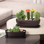 E-liu Oval Ceramic Planter Pot - Image 6