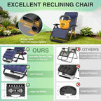 Suteck Oversized Zero Gravity Chair, 33In XXL Lounge Chair w/Removable - Image 4