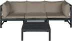 SAFAVIEH Outdoor Collection Lynwood Dark Slate Grey and Taupe Modular Outdoor by SAFAVIEH