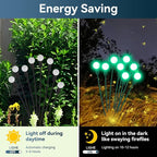 Solar Garden Lights Outdoor Waterproof, 4 Pack 32 LED Swaying Light Firefly - Image 3
