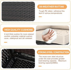 7 Pieces Outdoor Conversation Sectional Rattan Sofa, Patio Furniture Set - Image 3