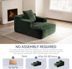 45'' Chaise Lounge Chair Indoor, Corduroy Upholstered Boneless Sofa Bed - Image 8