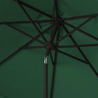 SAFAVIEH 9ft Outdoor Patio Umbrella, Dark Green, Auto Crank Tilt, UV Resistant - Image 6