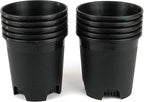 5.5 Inch Gardening Flower Pots 10-Pack Black Pot Liners 0.5 Gallon Nursery Pot - Image 2