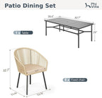 PHI VILLA 9 Pieces Outdoor Dining Set - Image 9
