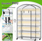 Abimars 5-Tier Greenhouse with Grow Light, Shelf Height Adjustable Metal Plant - Image 6