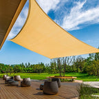 KANAGAWA 6'X10' Sand Custom Size Sun Shade Sail Rectangle UV Block Canopy Cover by KANAGAWA