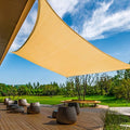 KANAGAWA 12'X14' Sand Custom Size Sun Shade Sail Rectangle UV Block Canopy Cover by KANAGAWA