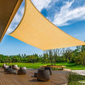 KANAGAWA 14'X20' Sand Custom Size Sun Shade Sail Rectangle UV Block Canopy Cover by KANAGAWA