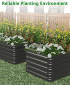 4.3x3.0x1.0ft Raised Garden Bed Kit, Rustproof PP Material Garden Box, Flower - Image 7