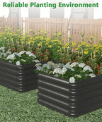 3.0x1.8x1.0ft Raised Garden Bed Kit, Rustproof PP Material Garden Box, Flower - Image 7