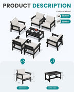 SERWALL Patio Conversation Sets, 7 Piece - Image 2